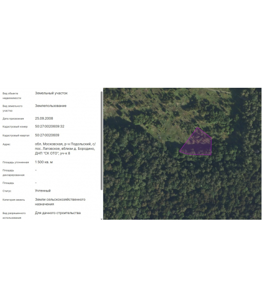 Земельный участок 1500 м2